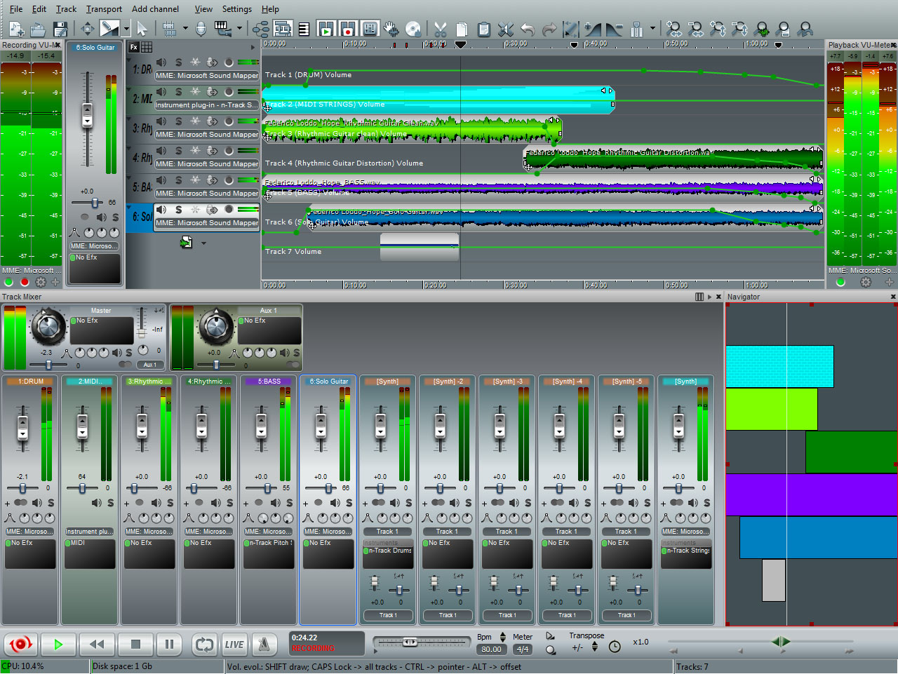 Click to view n-Track Studio 7.0.1 screenshot